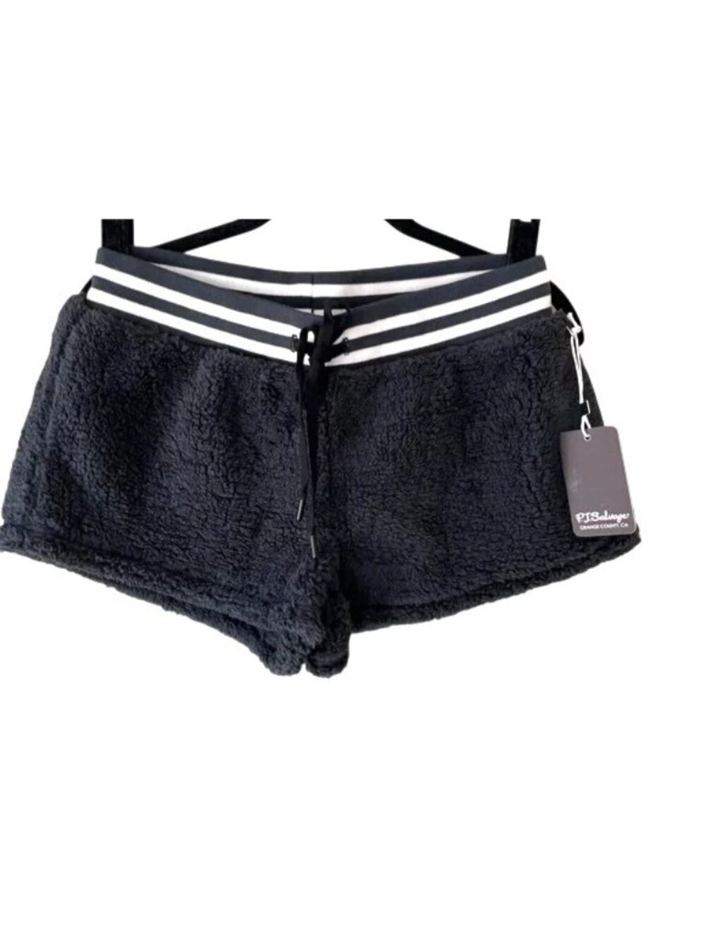 P. J. Salvage Cozy Items Sherpa Fleece Lounge Shorts, Charcoal, M (RPBOS)
